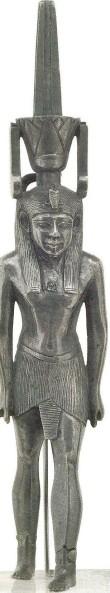 Statuette du dieu nefertoum en argent basse epoque leyd