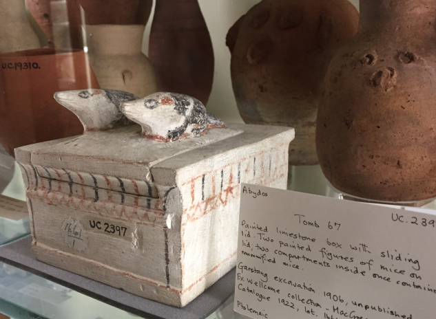 La boîte contenait autrefois deux souris momifiées;