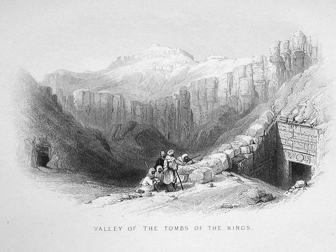 1862 valley of the kings drawing william henry bartlett