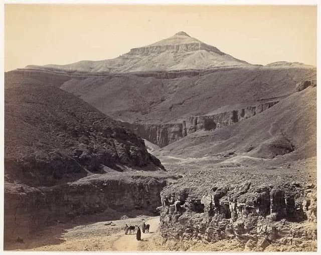 THE FIRST PHOTOGRAPH OF THE VALLEY OF THE KINGS IN LUXOR IN EGYPT.  ROSALIND