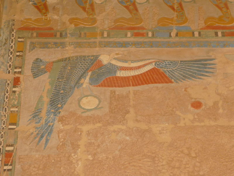 Nekhbet [the white vulture] , temple of Hatshepsut, Deir el-Bahri, Thebes.