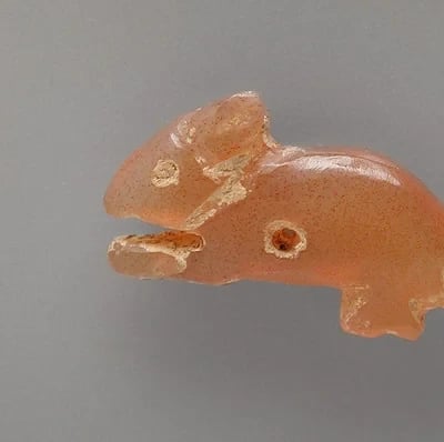 Amulette de souris cornaline 