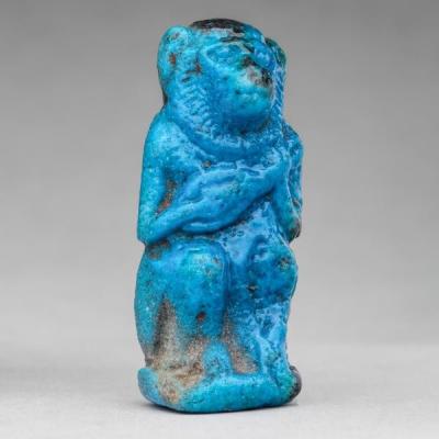 Babouin jouant du luth _ Musée Carlos acc :on, non. 2018.010.564