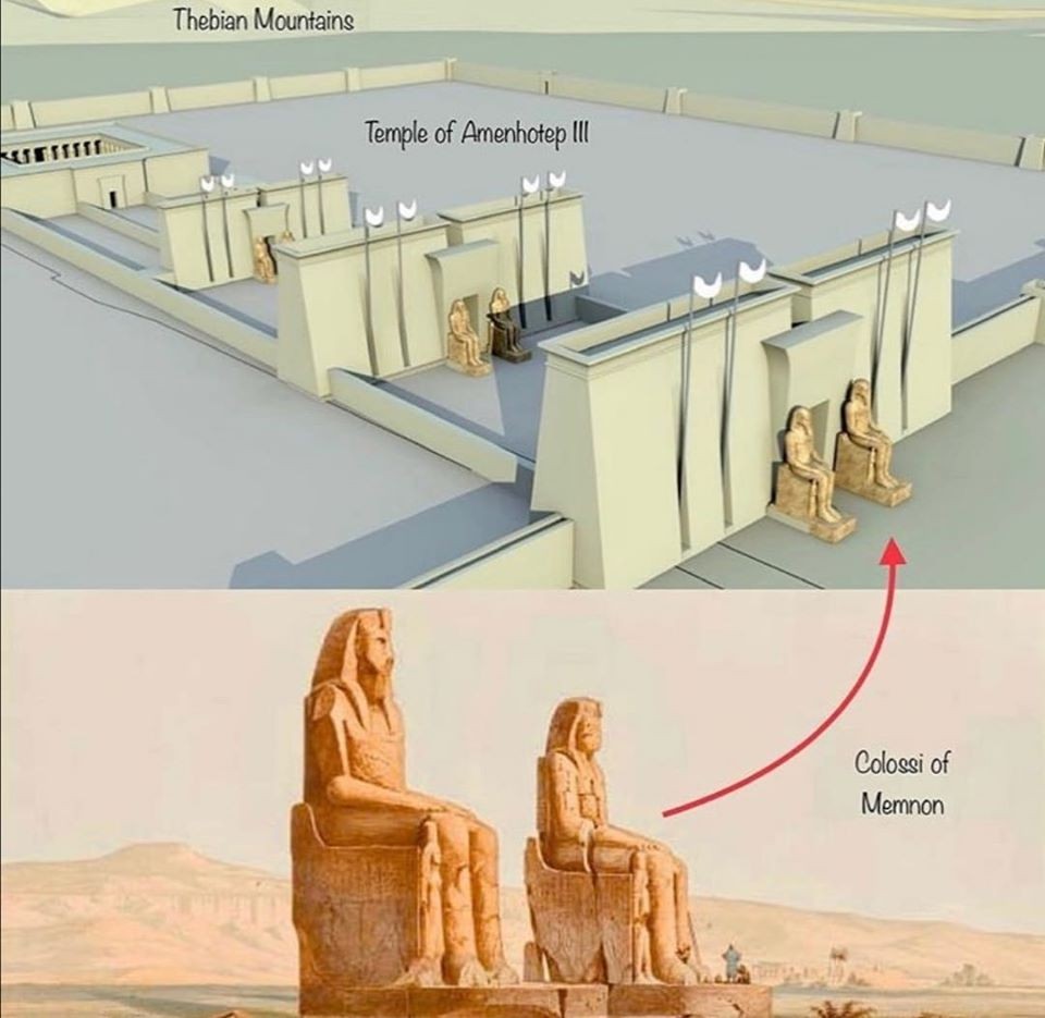 Colossi of Memnon in Thebes.