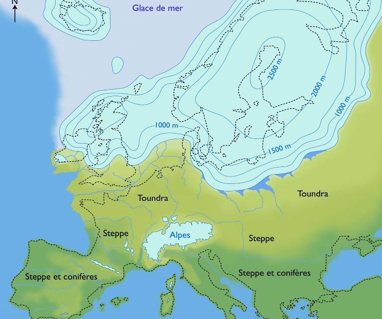 Europe glaciation