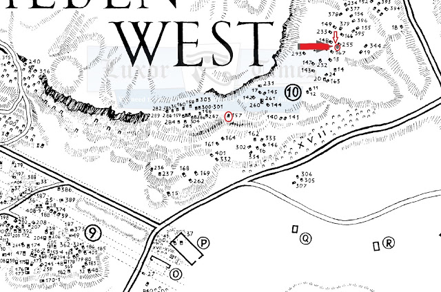 Map showing the two tombs