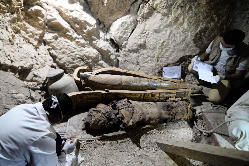 L'une des 8 momies découvertes à ce jour dans ce 