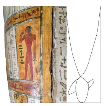 Sarcophage d ankhefenkhonsou cg41042 et dessin 