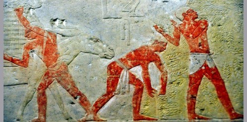 Scene from the mastaba of Akhethetep.