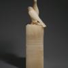 Seated statuette of pepy i with horus falcon