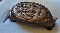 Silver ring with the name Amenhotep III Osiris net.