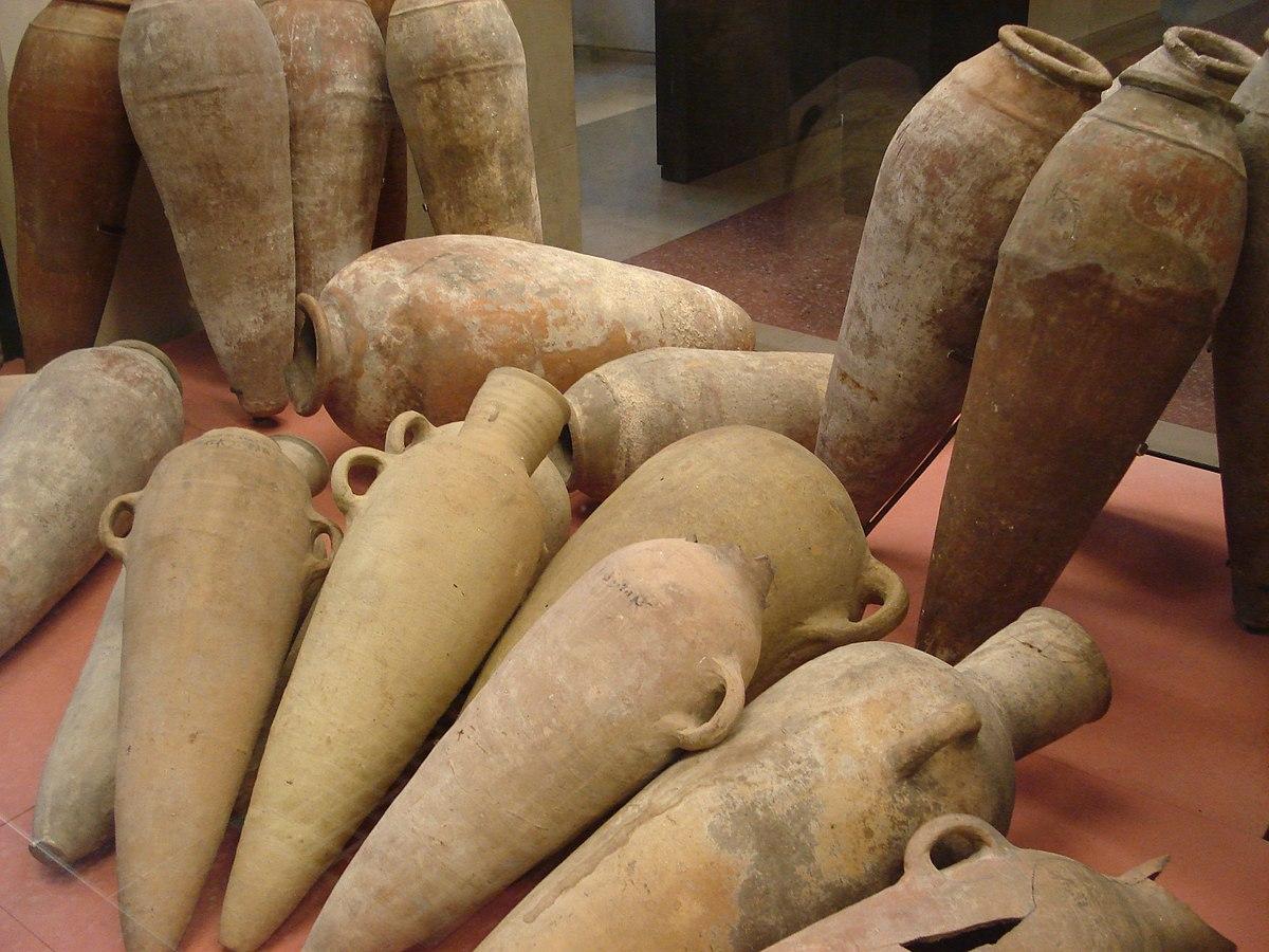 Ancient egyptian wine amphoras louvre