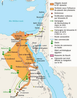 Carte egypte moyen empire