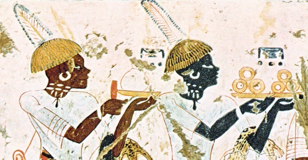 Kushites bringing gold to egypt tomb of viceroy huy thebes