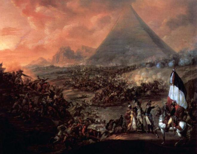 La bataille des pyramides francois louis joseph watteau 1798 1799