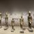 Les copies des sept statues des pharaons du royaume de kouch presentees a l exposition pharaon des deux terres frederique jourdaa