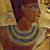Mentuhotep ii premier roi du moyen empire avec la couronne de basse egypte fragment du mur de son temple a deir el bahari british museum de londres 1
