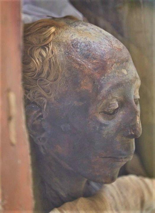 Momie de thuya mere de la reine tiye et grand mere d akhenaton et arriere grand mere de toutankhamon