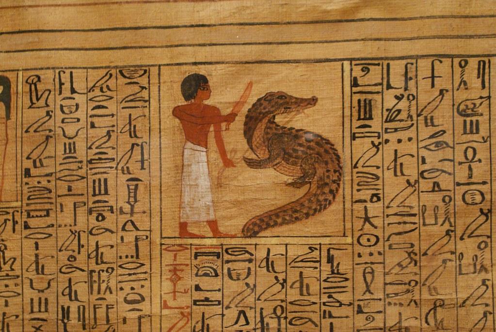 Papyrus dans le musee egyptien de turin