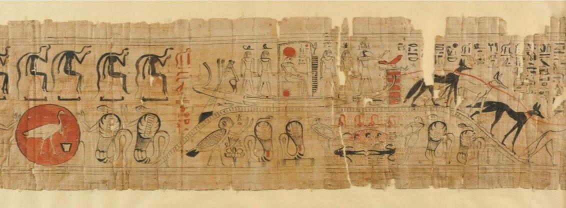 Vignette du papyrus funeraire du scribe djehutymes 21eme dynastie 2